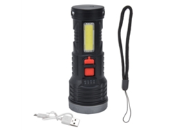 Linterna Led Ultrabrillante Con Luz Lateral Cob, Recargable Por Usb, Portátil Para Uso En Exteriores.
