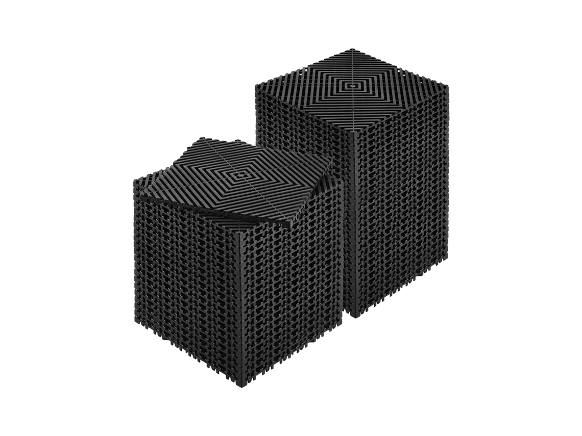 Alfombrilla De Drenaje Succebuy De 12 X 12 Pulgadas, Baldosas Modulares Entrelazadas Para Pisos