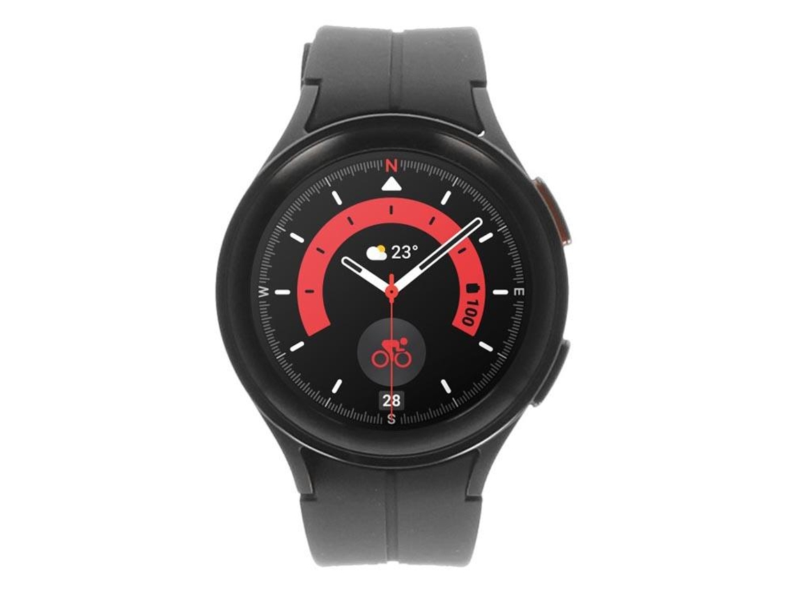 Smartwatch SAMSUNG Galaxy Watch5 Black titanio 45Mm LTE Pulsera Deportiva grafito (Reacondicionado Marcas Mínimas)