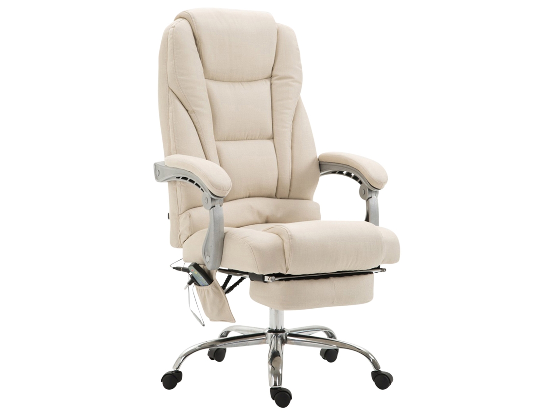 Silla de oficina masajeante Pacific en Tela creme CLP