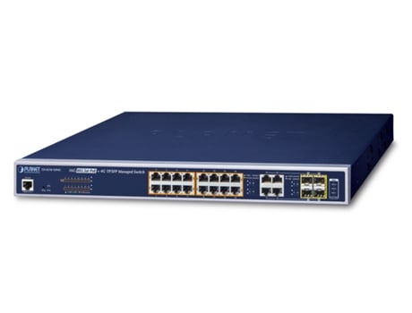 Switch PLANET Gs-4210-16P4C Red gestionada L2/L4 Gigabit Ethernet 10/100/1000 Alimentación a través de Ethernet Poe 1U Azul