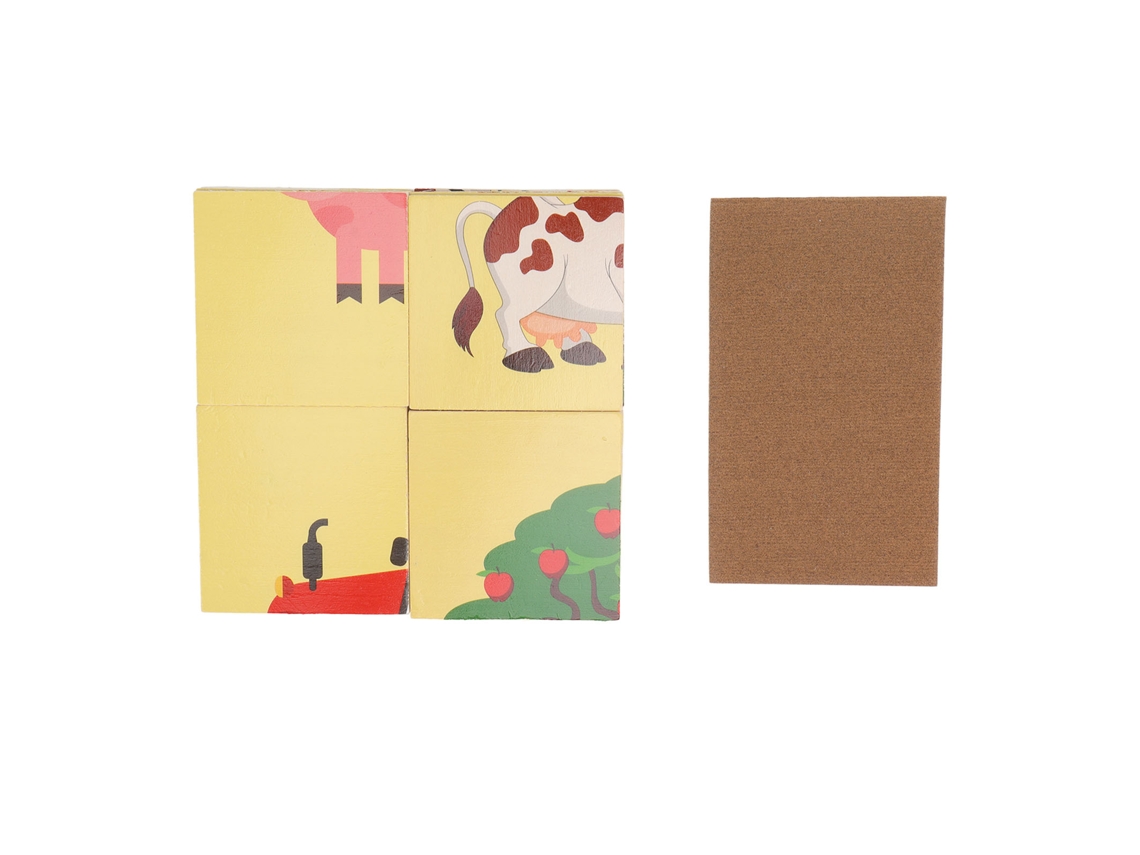 Ats-rompecabezas De Madera Para Niños Bebés Infantiles Lindos Cartoons Educatsivos Portátiles Seguros Granja Niños Niñas