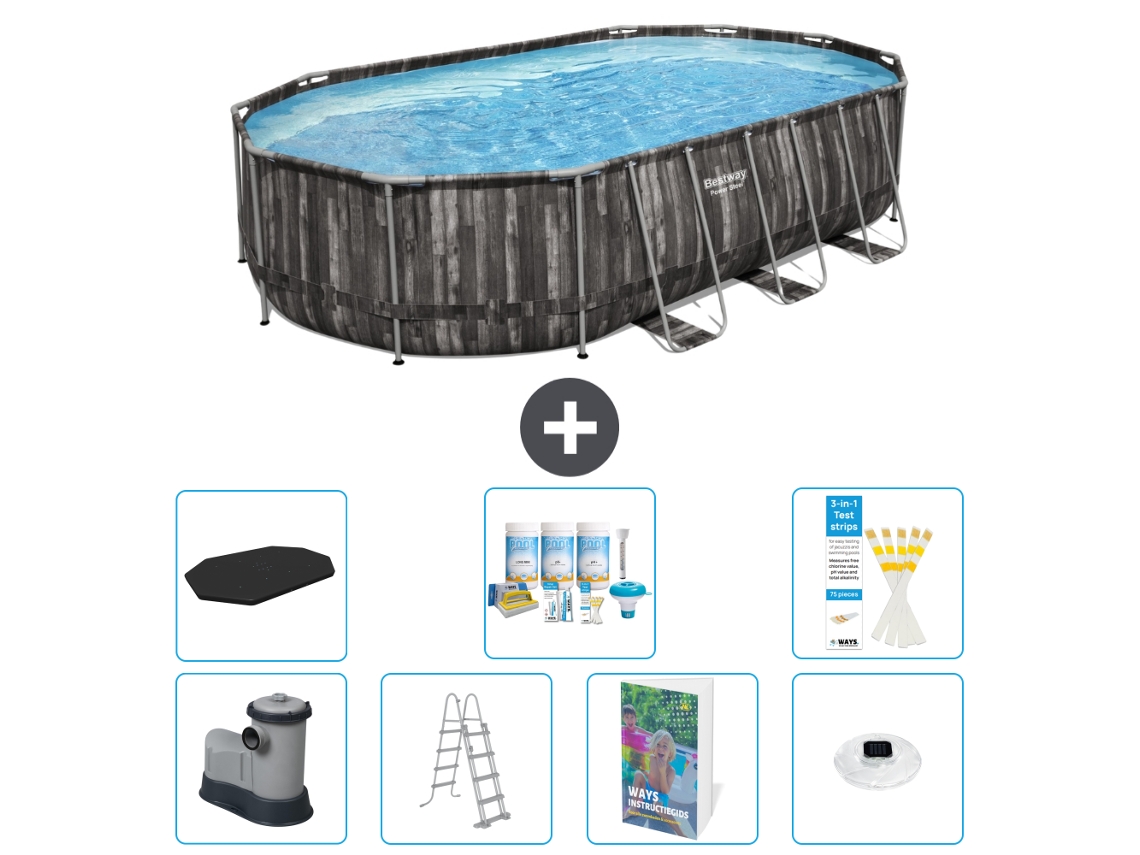 Bestway Piscina Bestway Power Steel Oval - 610x366x122 Cm - 8-peças S576