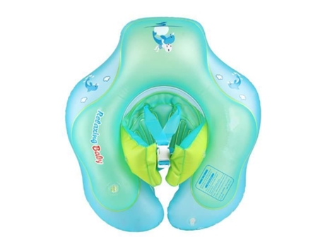 Flotador Doble de Seguridad para Piscina Mar y Playa Boya Hinchable de Aprendizaje de Natación con Arnés para Bebés y Niños