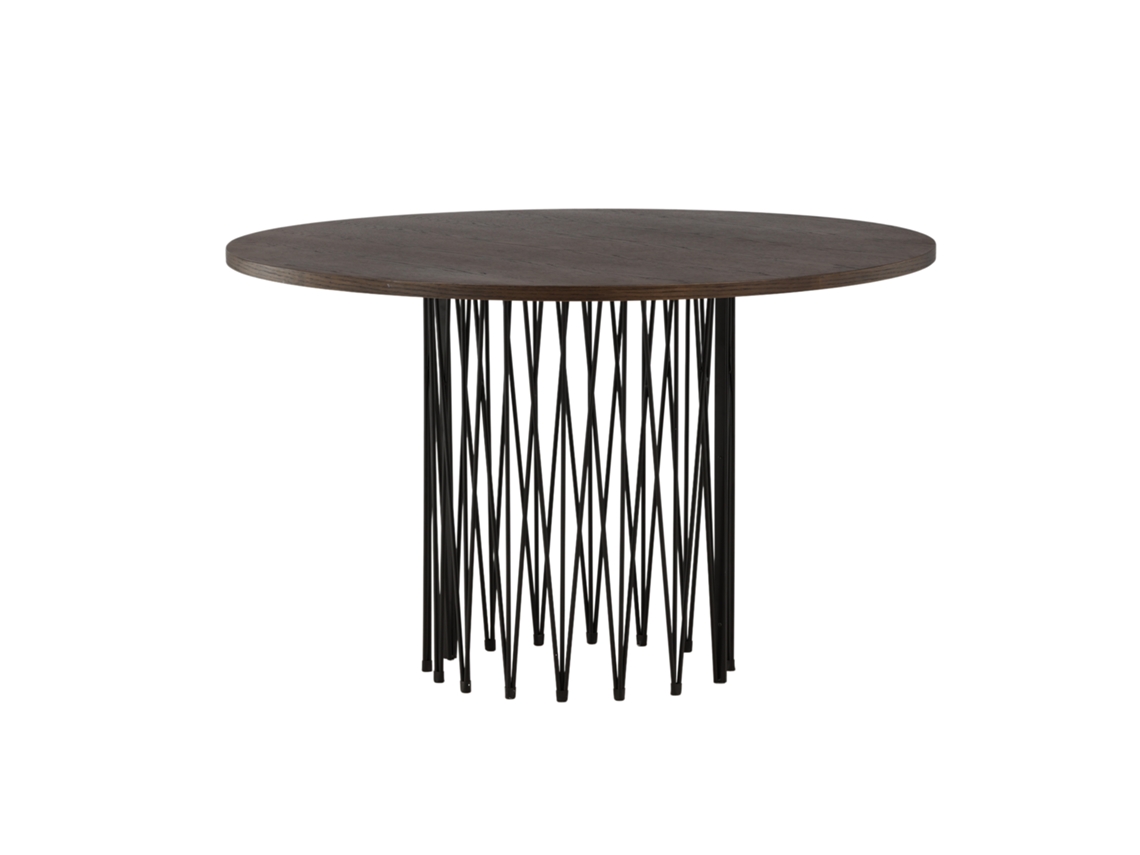 Mesa De Comedor FURNLUX Stone (Marrón, Madera Contrachapada - 120X120X74 Cm)