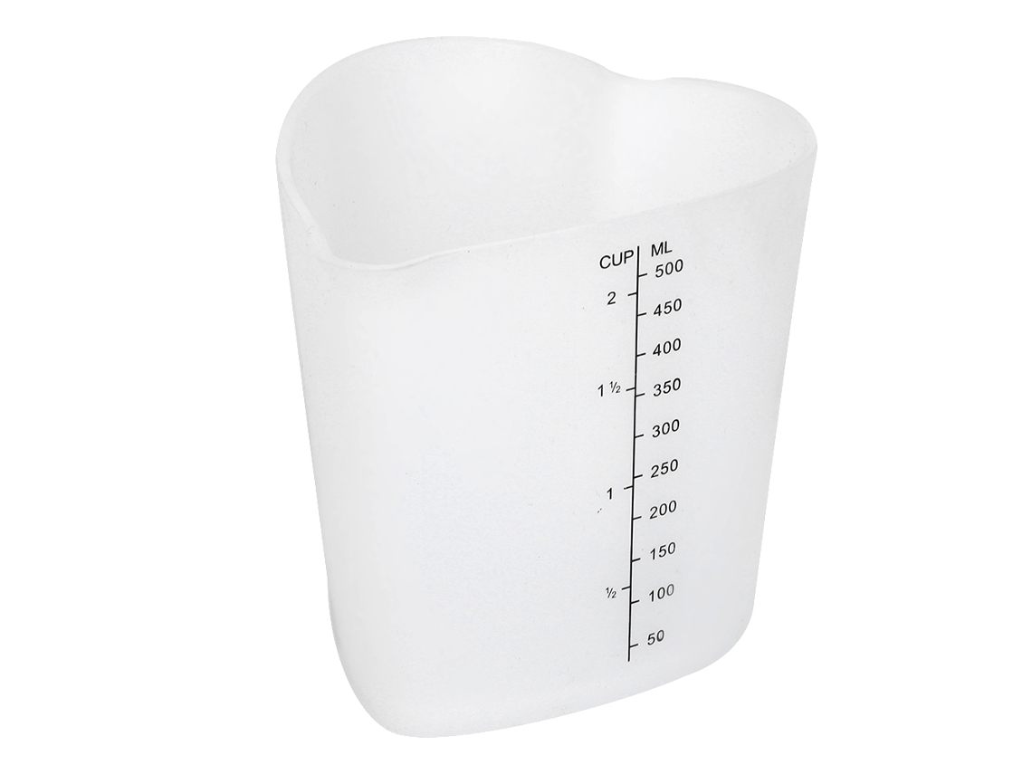 Vaso Medidor De Silicona Gruesa De 500 Ml, Resistente A Altas Temperaturas (220 °c).