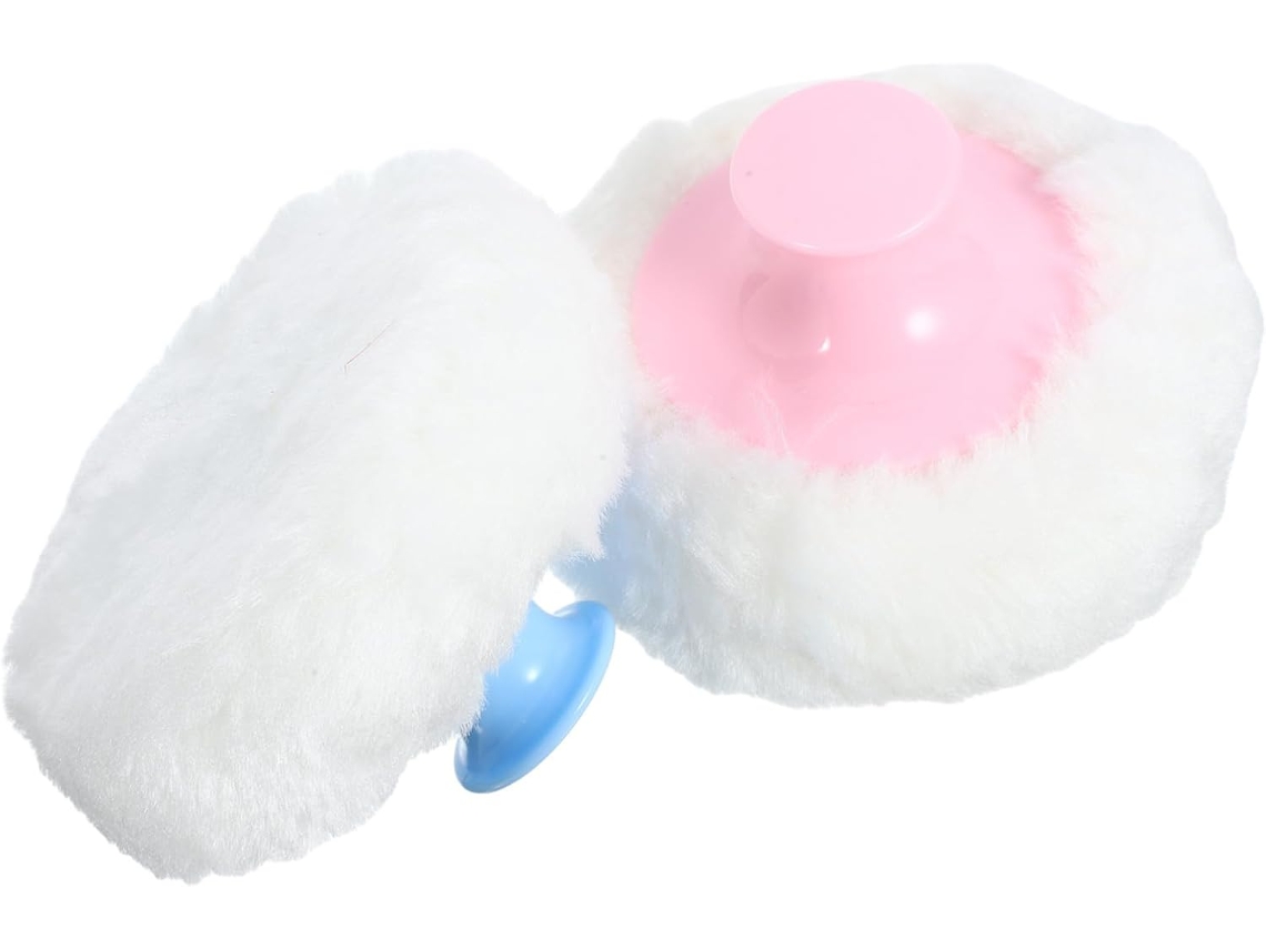 Conjunto De 4 Esponjas De Talco Para Bebê, Tamanho Médio, Pelúcia Macia E Abs.