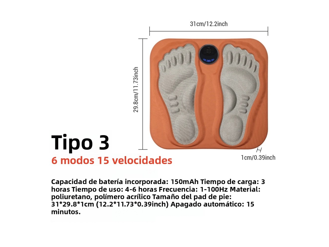 (estilo 3) Almohadilla De Masaje De Pies Recargable, Matriz De Masaje De Pies