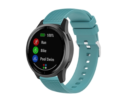 Correa de Silicona diseño de cuadrícula 18mm con hebilla plateada para Samsung Galaxy Watch Active/Active2 44mm/40mm/Watch3 41mm - pista
