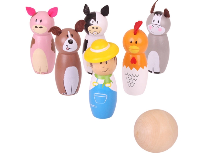 Bowling BIGJIGS TOYS Animales de Granja