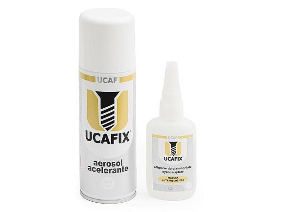 Kit ucafix cianocrilato 50ml + acelerante 200ml