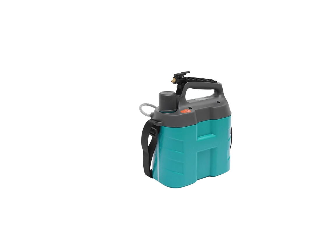 Pulverizador eléctrico para jardín, gran capacidad de 8 litros, boquilla de longitud ajustable, color verde.