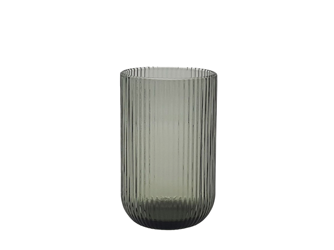 Set de 6 Vasos Stripes 400 ml Gris MY GLASS