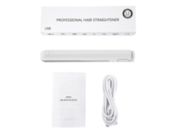 Prancha de cabelo portátil 2 em 1 USB com revestimento cerâmico (2026) para alisar e cachear.