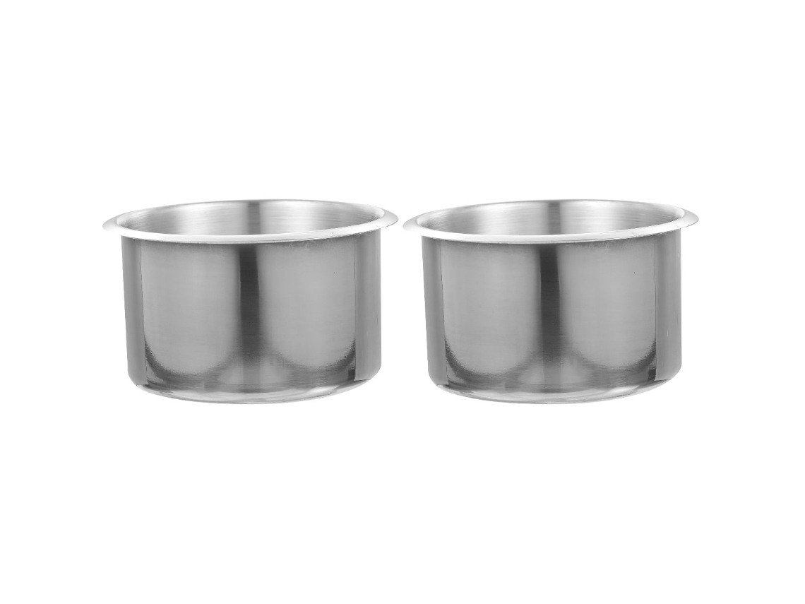 KOFIHETY Topeador de tazas de tapa de acero inoxidable, inserto del soporte de bebida duradero contra la riega para el asiento de la mesa del bote del automóvi