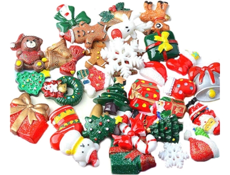 Conjunto de Adornos de Navidad ZMDECQNA Uds Adornos Navideños Miniatura Figuritas Decorativas Aleatorios Resina - 50un