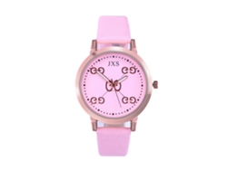 Reloj De Pulsera Analógico De Cuarzo Con Correa De Poliuretano, Estilo Moderno Y Sencillo (rosa)