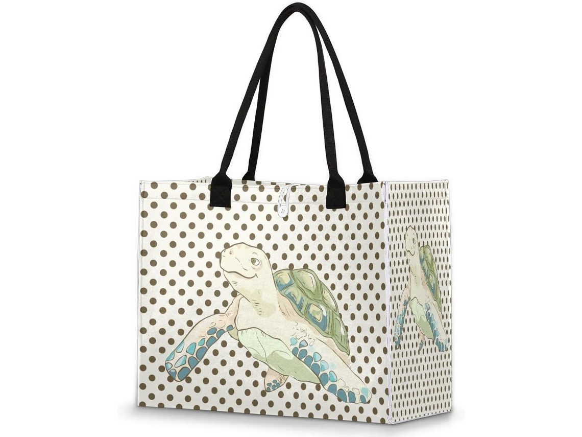 Bolso grande y divertido Tropicallife con estampado de tortugas y lunares marinos 42 x 17 33 cm Diseños Ta