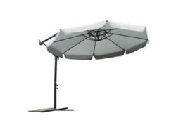 Sombrero de Sol PLONOS Plegable para Jardín 8 Segmentos Gris 350Cm