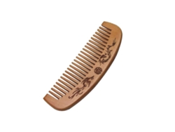 Peine de madera de melocotón con grabado de dragón y fénix de Qinhai, masajeador antiestático para el cuidado del cabello, tienda Jinyubo