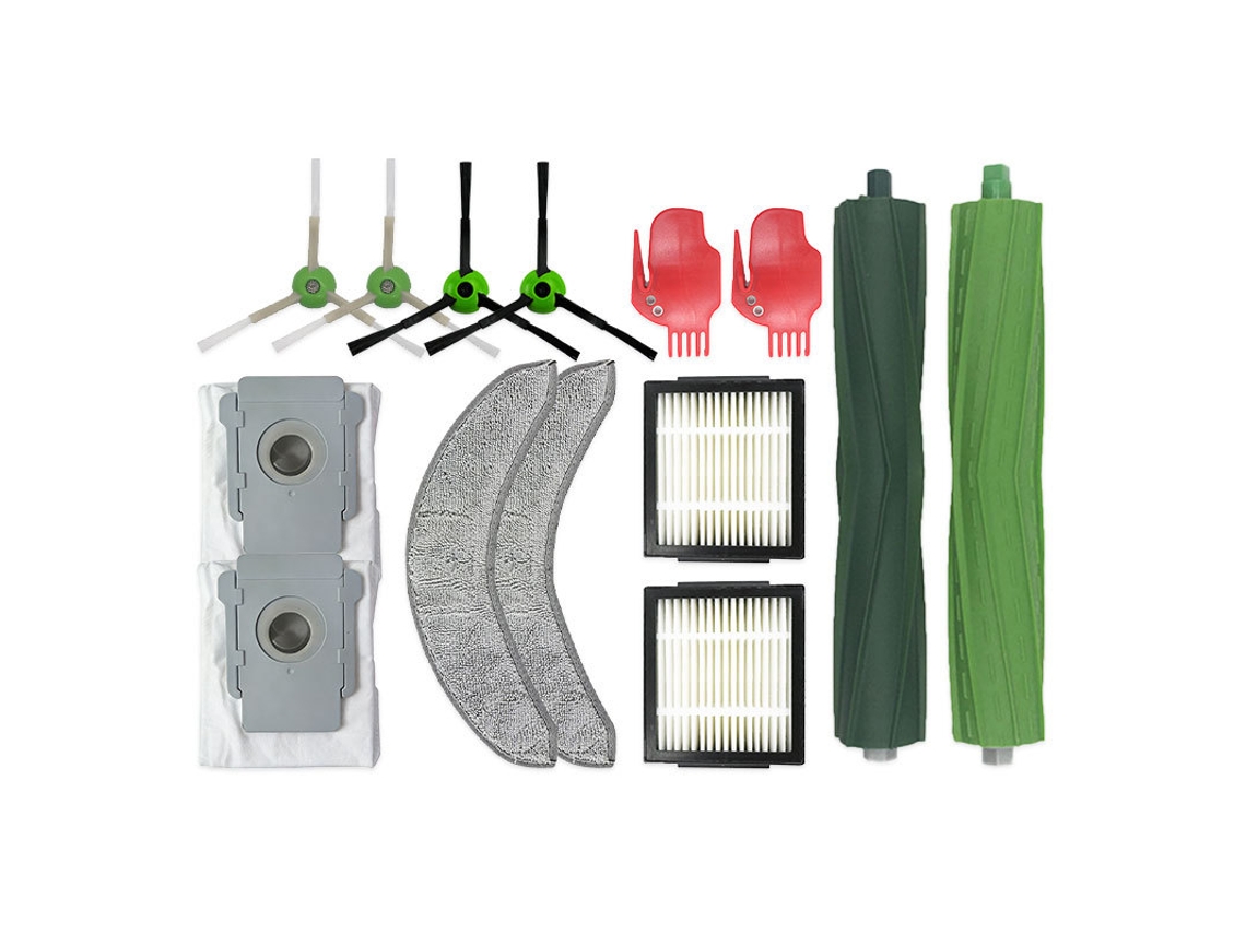 Kit 14 Repuestos Compatible Robot Irobot J7/j9 Combo, Cepillos, Filtros, Bolsas Polvo Y Almohadillas Fregado Suelo