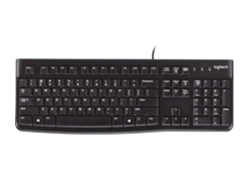 LOGITECH K120 Corded Keyboard Teclado Usb Qwerty Inglés Del Reino Unido Negro