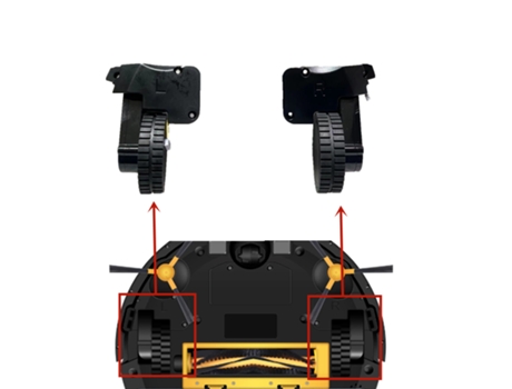 Rueda derecha de Robot, rueda izquierda para Proscenic 830P 800T, repuestos de aspiradora robótica, accesorios de repuesto