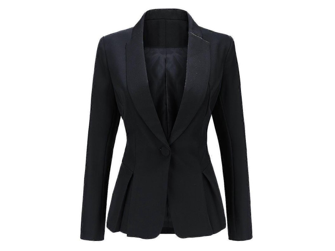 2026-chaqueta De Traje Clásico Para Mujer Con Cintura Slim Y Volante En El Bajo Con Un Botón