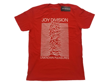 Camiseta ROCK OFF Joy Division - Unknown Pleasures Rojo (Talla: L)
