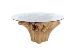 Mesa de comedor de raíz de teca, 160x160x76cm ALEXANDRA HOUSE LIVING