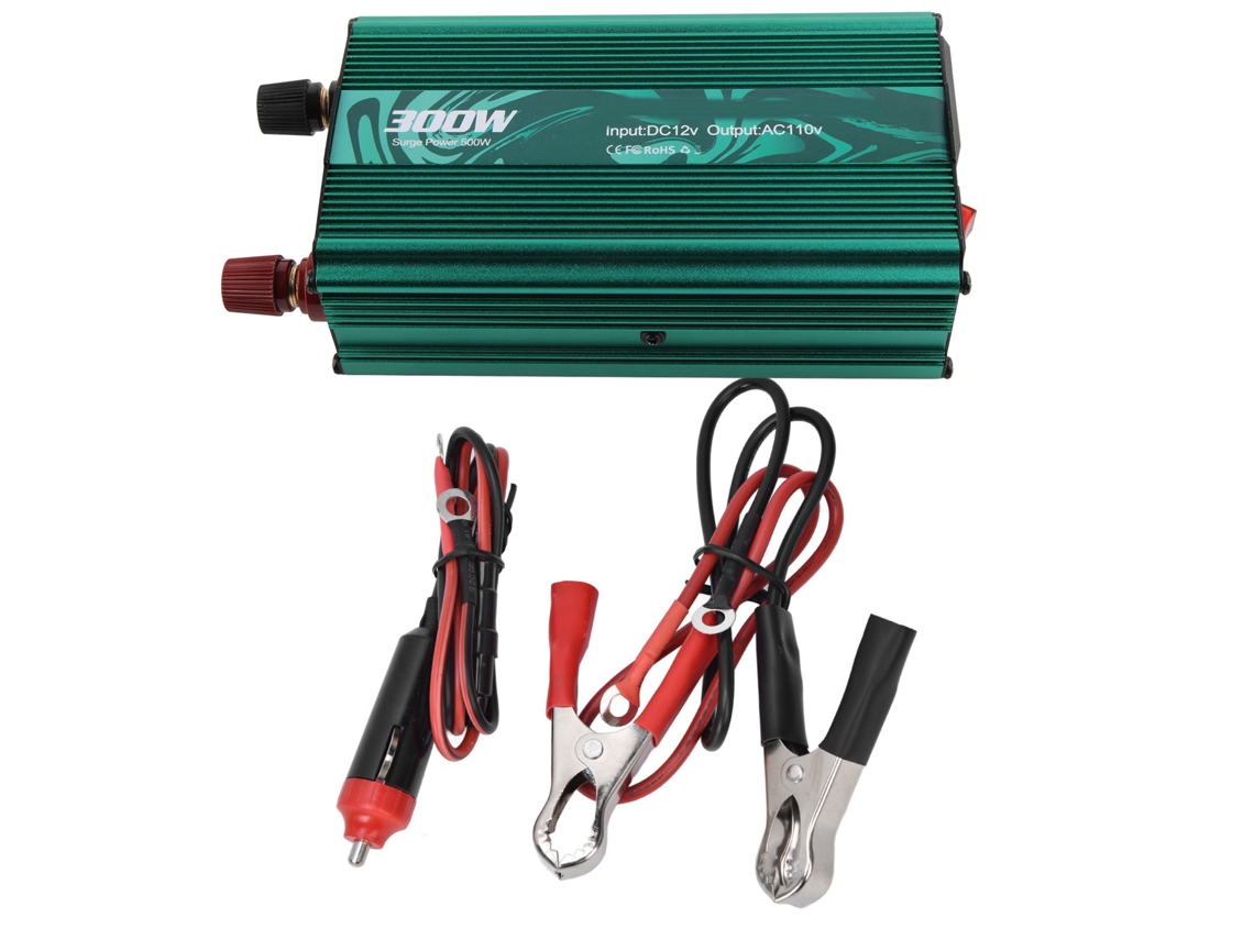 2026-convertidor Dc A Ac Inversor De Onda Senoidal Inteligente 300w 12v A 110v De Aleación De Aluminio Para Reparación