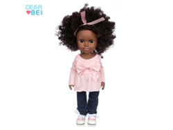 Muñeca De Vinilo De 35,5 Cm (14 Pulgadas), Piel Oscura Africana, Juguete Infantil, Bebé De Aspecto Realista.