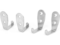 4 Ganchos Para Toallas De Acero Inoxidable Con Forma De 7, Para Colgar En La Pared O Puerta Del Baño