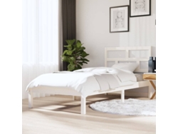 Estructura De Cama Individual De Madera Maciza Blanco 90x190 Cm