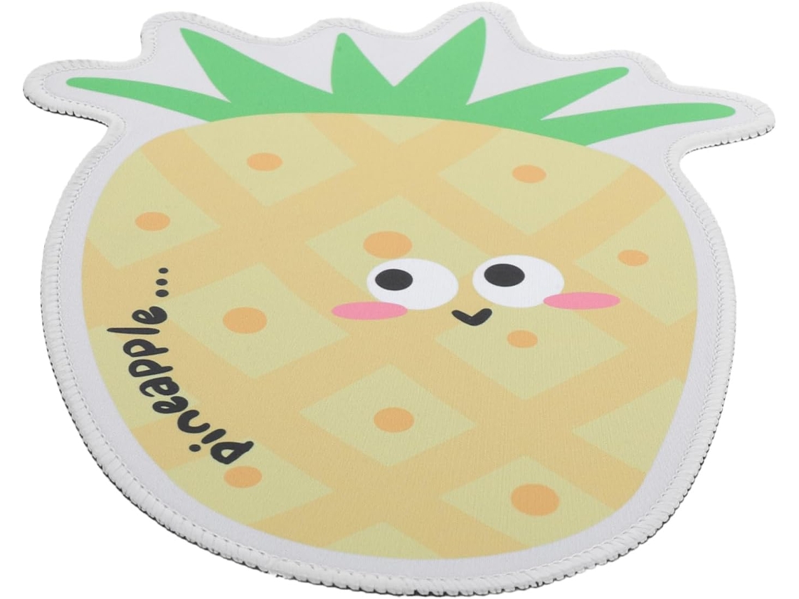 Alfombrilla de ratón con forma de piña, diseño ergonómico para portátiles, superficie lisa y base antideslizante para escritorios de oficina. Jortmrd