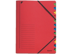 Carpeta de Archivo LEITZ Din A4 Cartón 12 Compartimentos Rojo