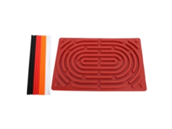 Ats-tablero De Actividad Sensorial Para Niños Juguete Educativo De Alivio De Estrés Silicona Doble Cara Para Adhd Autismo Rojo Oscuro