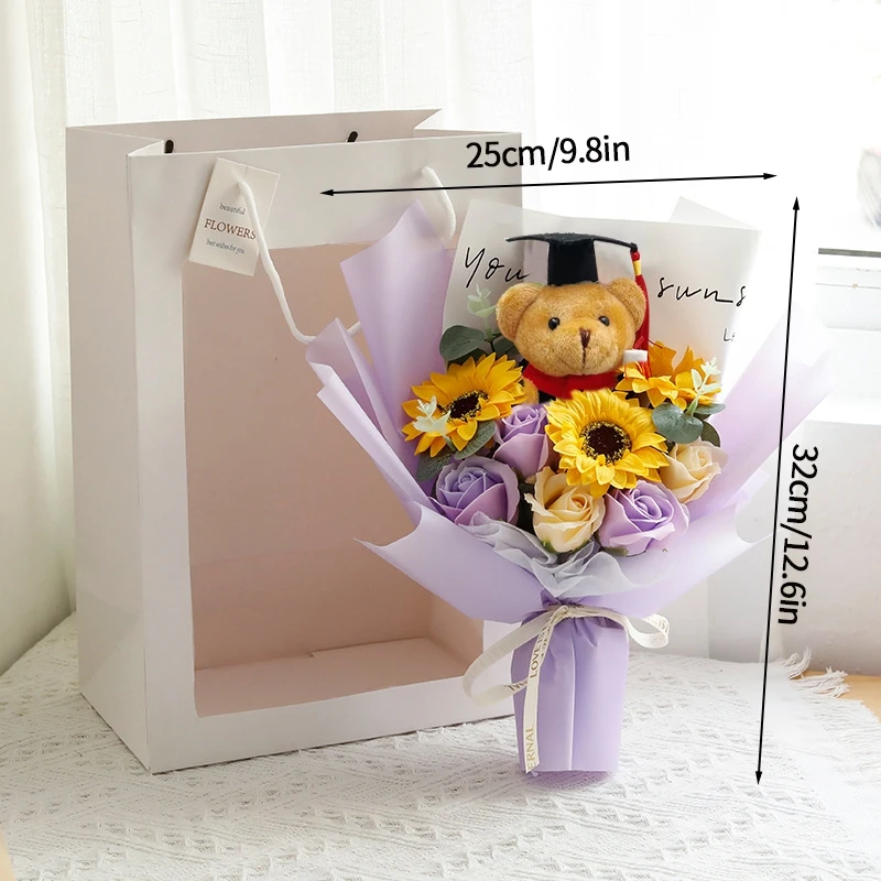 Ramos De Ganchillo, Ramos De Graduación, Regalos De Graduación, Flores Artificiales