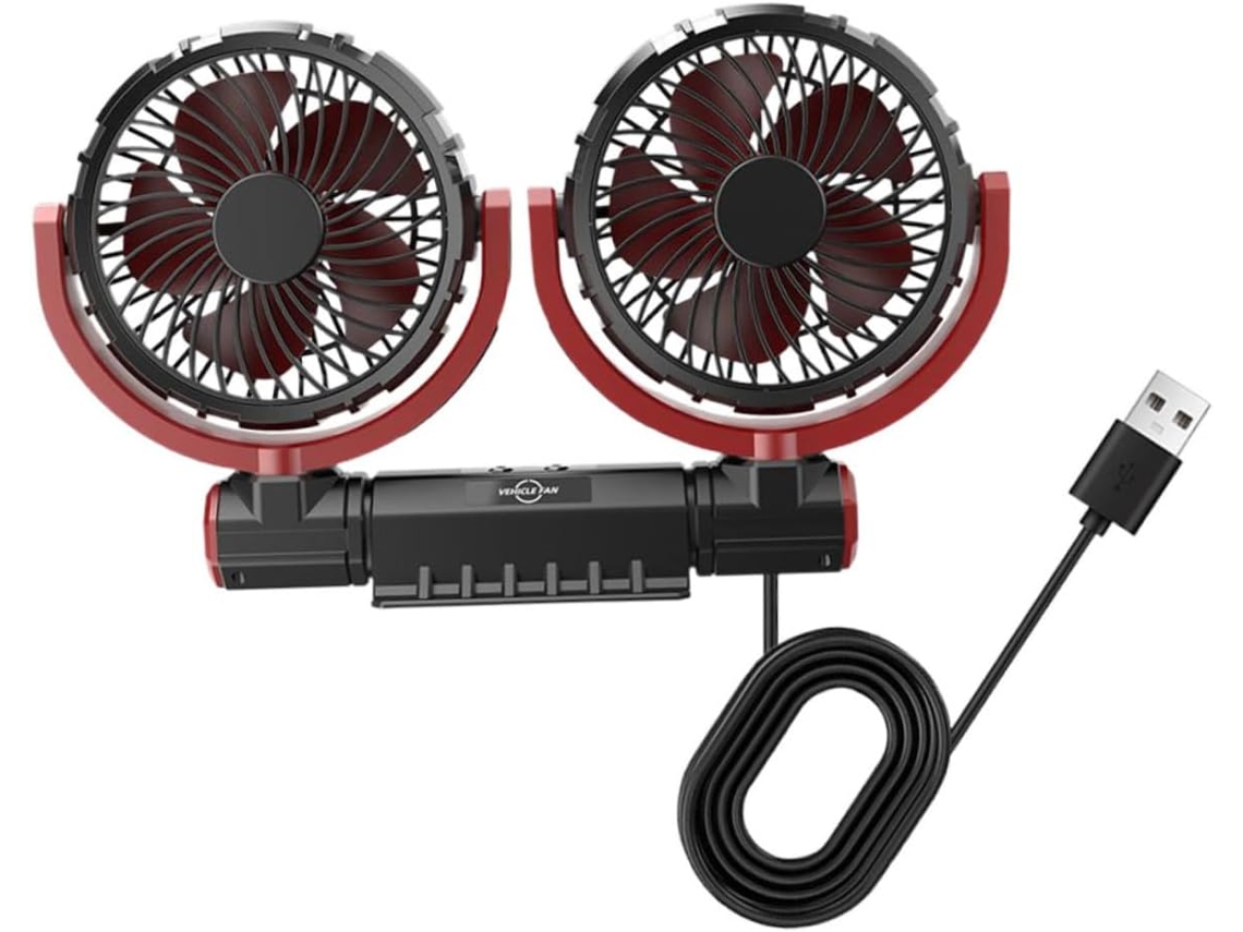 Ventilador De Coche Compacto Con Alimentación Usb Para Asientos De Coche