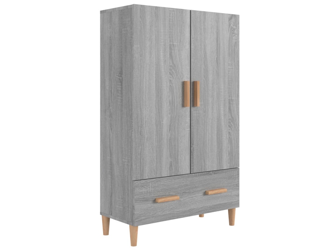 Lovely Home Armario Alto 70X31X115 Cm Madera Procesada Gris Sonoma