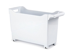Cesta Carro Multiusos Plástico Blanco 17X45X29Cm