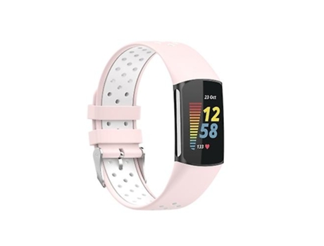 Correa Smartwatch Para Fitbit Charge 5 Rosa Blanco VENISYMLIS