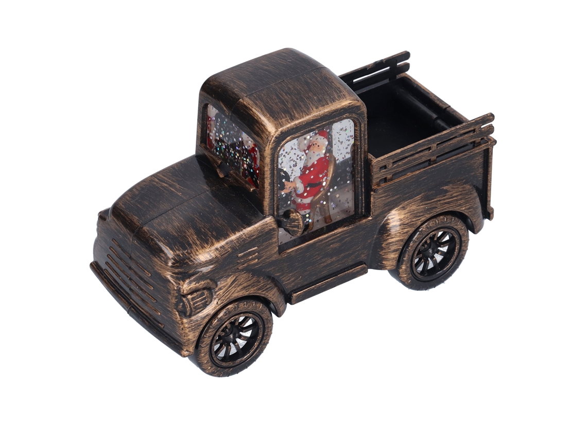 Luz nocturna LED para coche navideño, Papá Noel, bronce.