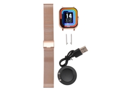 Reloj Deportivo Inteligente De 1,69 Pulgadas Con Pantalla Táctil, Resistente Al Agua Ip68, Bluetooth Y Android - Dorado