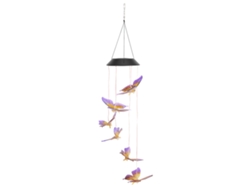 Rebe-luz De Campanilla Solar Led Colgante Impermeable, Pintura Morada Y Amarilla, Decoración Para Jardín Interior Y Exterior