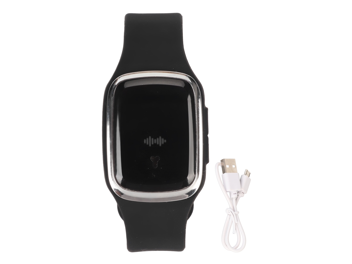 Reloj Repelente Electrónico Portátil Recargable Con Pantalla Led, 3 Modos, Negro.