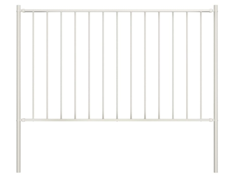 Panel de Vallado para Animales de Granja VIDAXL Postes de Acero (Blanco - Acero - 170x175 cm)
