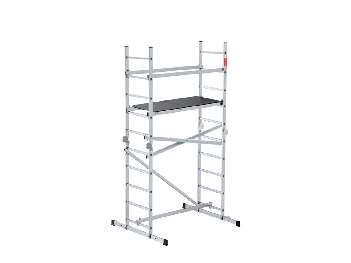 Andamio Profesional De Aluminio, Articulado, Móvil, Plataforma De 4 M, Baulich