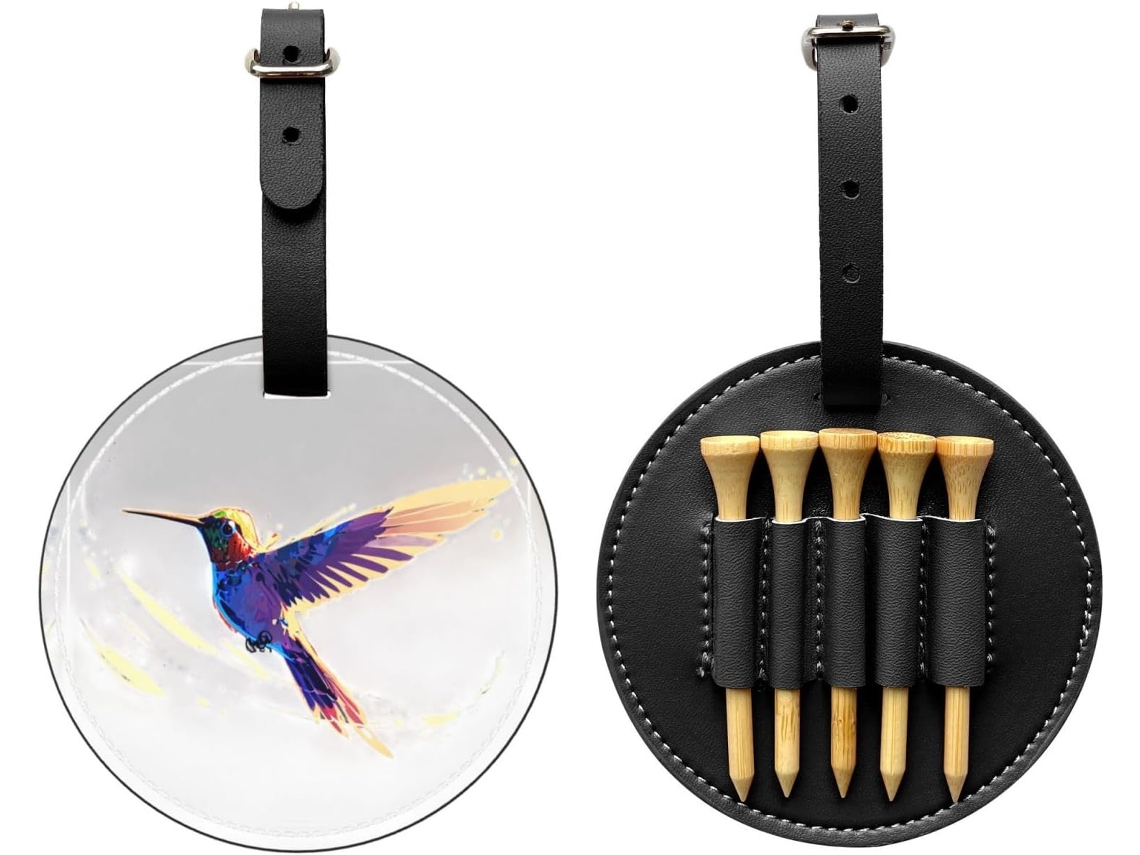 Bolsa Para Tees De Golf Negro Material Impermeable, Resistente Al Desgaste, A Prueba Humedad Clip Cinturón, He