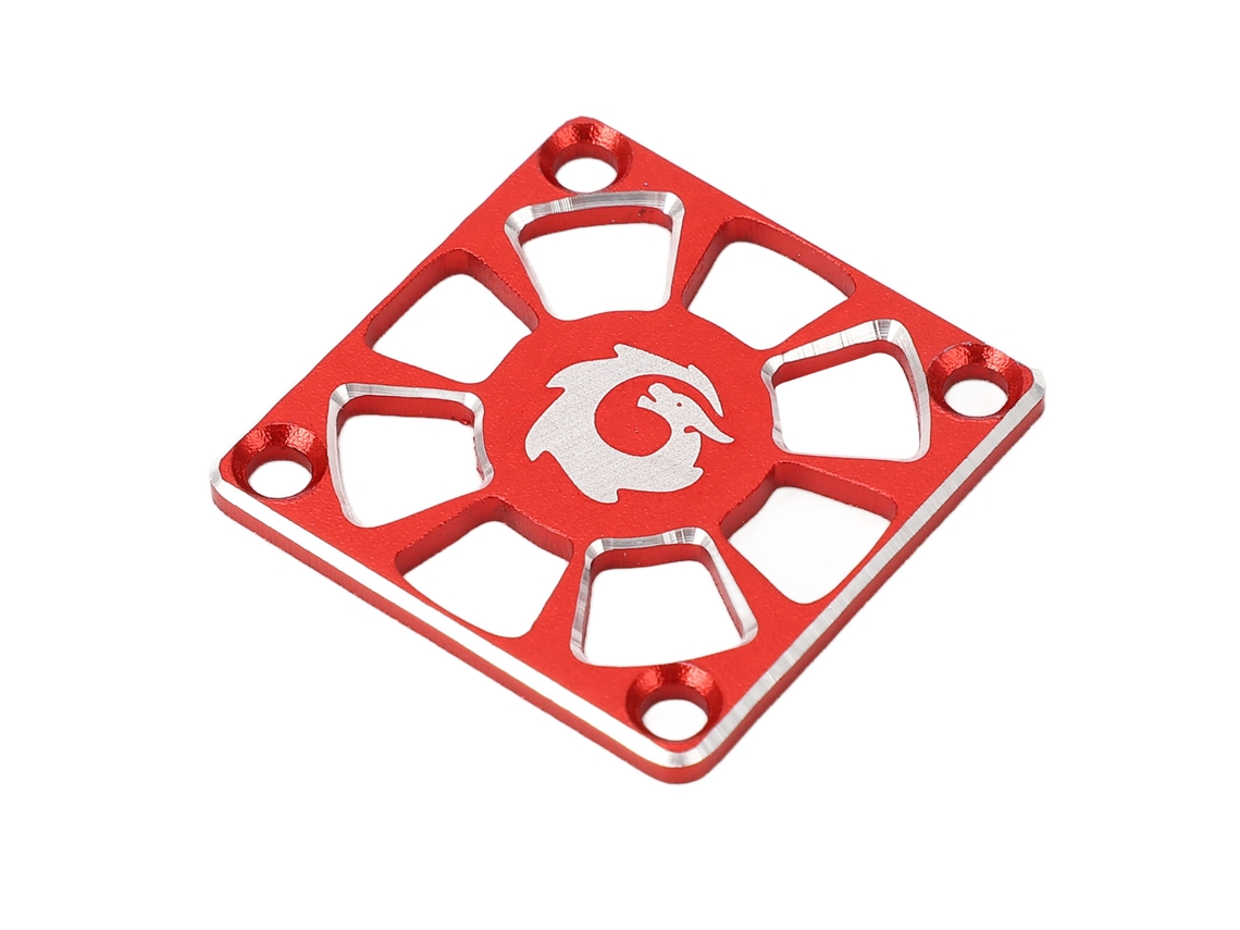 Cubierta De Ventilador De Enfriamiento Rc 1.18in Ancha Aluminio Ligera Y Resistente Para Esc Motor Protector Rojo